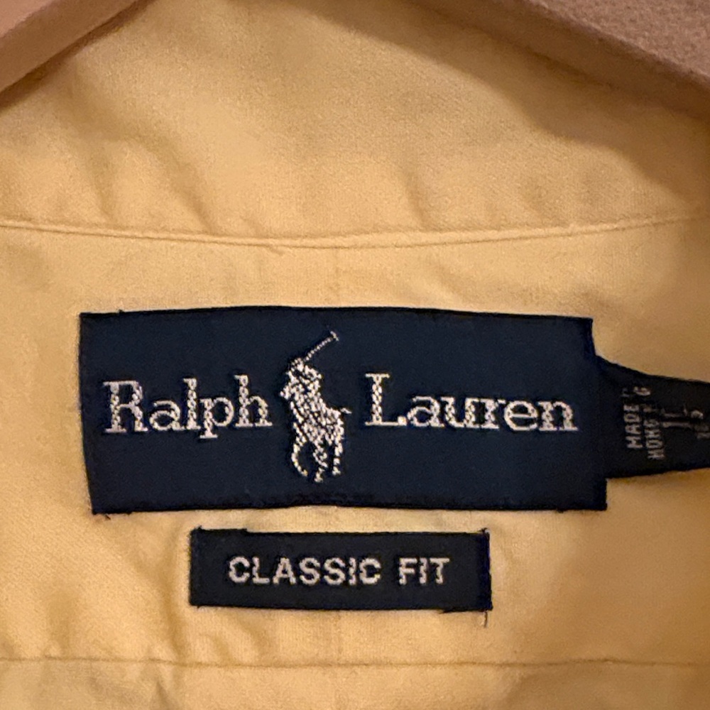 Ralph Lauren Men's Button-Down in Soft Yellow - Picture 2 of 3